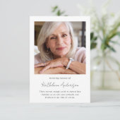 Carte De Remerciements Dans la mémoire aimée Photo funérailles (Debout devant)