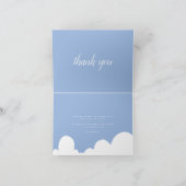 Carte De Remerciements dans le baby shower des nuages (Intérieur)