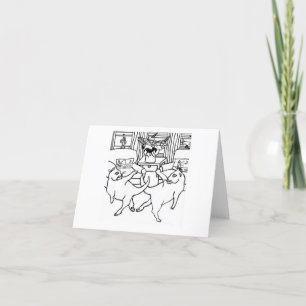 Carte De Remerciements Danse des chats
