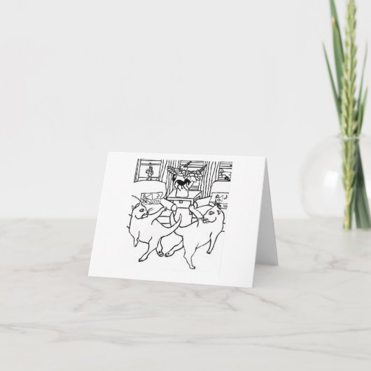 Carte De Remerciements Danse des chats (Devant)