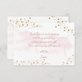 Carte De Remerciements Danse et tourbillon anniversaire ballerine (Devant / Derrière)