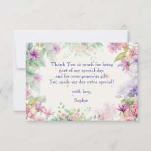 Carte De Remerciements danse et twirl ballerina anniversaire