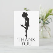 Carte De Remerciements Danse Irlandaise Danseuse Danser Danser Black Whit (Debout devant)