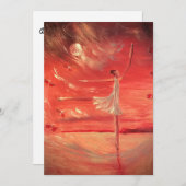 Carte De Remerciements Danse sur des nuages d'argent (Devant / Derrière)