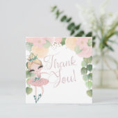 CARTE DE REMERCIEMENTS DANSE & TOURNURE | ANNIVERSAIRE DE BALLERINE | FLO (Debout devant)