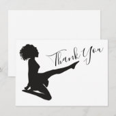Carte De Remerciements Danseur irlandais Soft Shoe Dancing Black White Da (Devant / Derrière)