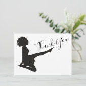 Carte De Remerciements Danseur irlandais Soft Shoe Dancing Black White Da (Debout devant)