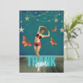 Carte De Remerciements Danseur Vintage Whimsical Altered Art (Debout devant)