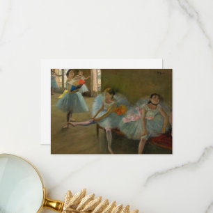 Carte De Remerciements Danseurs en classe par Edgar Degas