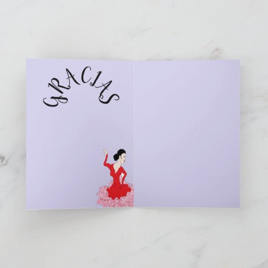 Carte de remerciements : Danseuse Espagnole Gorse (Intérieur)
