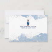 Carte De Remerciements Dapper Boy Bunny en costume bleu et Cravate de cab (Dos)