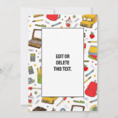 Carte de remerciements d'appréciation de l'enseign (Dos)