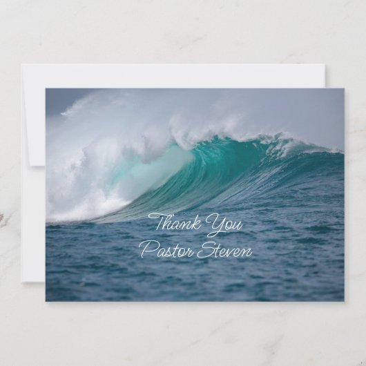 Carte de remerciements d'appréciation du pasteur O (Devant)