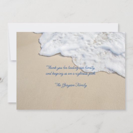 Carte de remerciements d'appréciation du pasteur O (Dos)