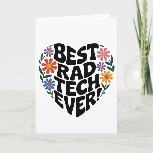 Carte de remerciements d'appréciation Rad Tech (Devant)