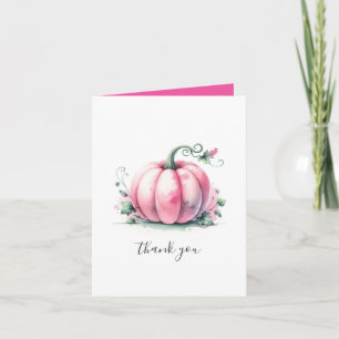 Carte de remerciements d'aquarelle automne