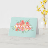 Carte de remerciements d'aquarelle florale (Fleur jaune)
