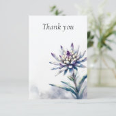 Carte de remerciements d'aquarelle Lone Edelweiss (Debout devant)