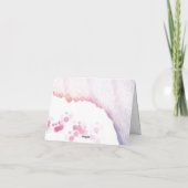 Carte de remerciements d'aquarelle ombre pliée (Dos)