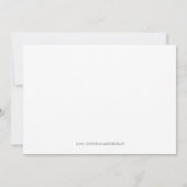 Carte de remerciements d'aquarelle rose poussiéreu (Dos)