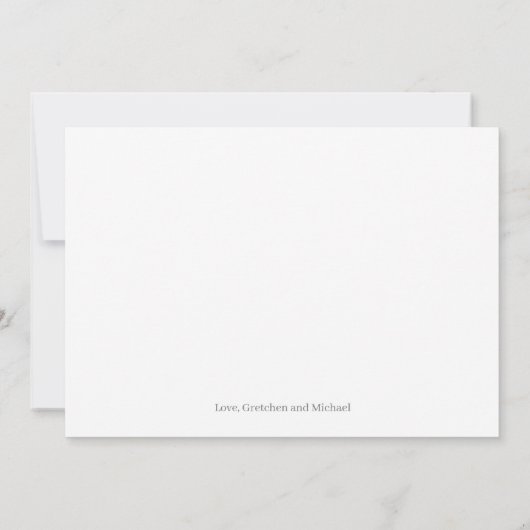 Carte de remerciements d'aquarelle rose poussiéreu (Dos)