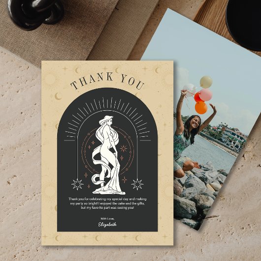 Carte de remerciements d'arc mystique Zodiac Virgo