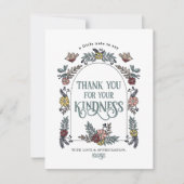 Carte de remerciements d'arche à fleurs d'oiseaux  (Devant)