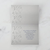 Carte de remerciements d'argent et de marine (Intérieur)