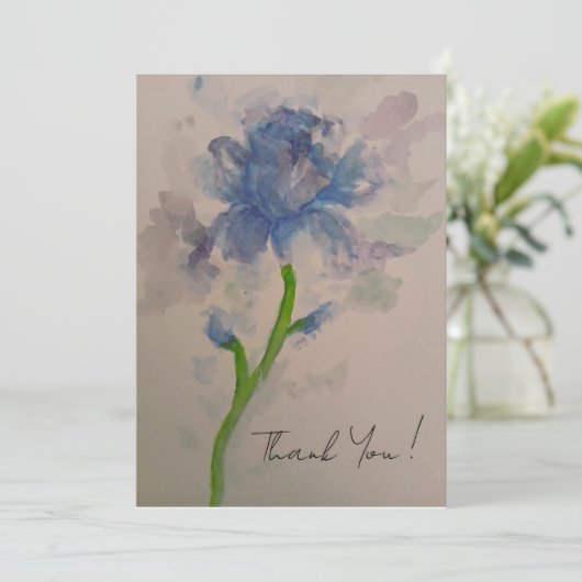 Carte De Remerciements Dark blue Iris (Debout devant)