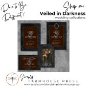 Carte De Remerciements Dark Gothique Noir Floral Satin Damask Brown