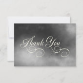 Carte De Remerciements Dark Moody Midnight Black Fog Mariage (Devant)