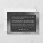 Carte De Remerciements Dark Moody Midnight Black Fog Mariage (Dos)