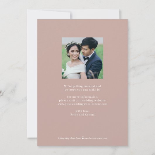 Carte De Remerciements Darling Script Modifiable Couleur Enregistrer La C (Dos)