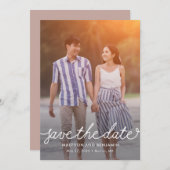 Carte De Remerciements Darling Script Modifiable Couleur Enregistrer La C (Devant / Derrière)