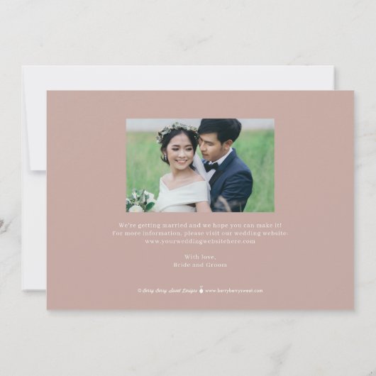 Carte De Remerciements Darling Script Modifiable Couleur Enregistrer La C (Dos)