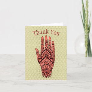 Carte de remerciements d'art de tatouage à main ro