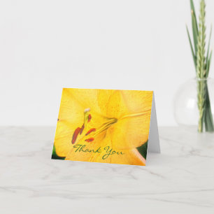 Carte de remerciements d'art Lily jaune