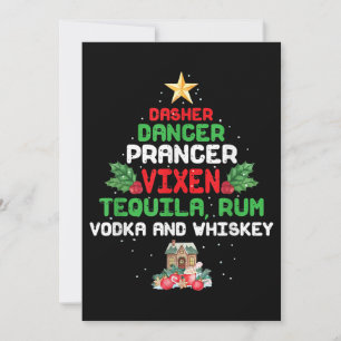 Carte De Remerciements Dasher Arbre Danseur Vixen Tequila Whiskey