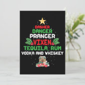 Carte De Remerciements Dasher Arbre Danseur Vixen Tequila Whiskey (Debout devant)