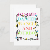 Carte De Remerciements Dasher Dancer Prancer and Bourbon (Devant / Derrière)