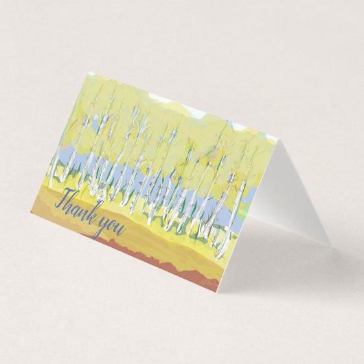 Carte de remerciements d'Aspens dorés (Front)