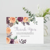 Carte de remerciements d'automne de la floraison d (Debout devant)