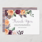 Carte de remerciements d'automne de la floraison d (Devant / Derrière)