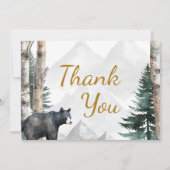 Carte de remerciements d'aventure pour ours de boi (Devant)