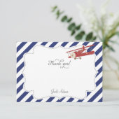 Carte de remerciements d'avion (Debout devant)