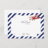 Carte de remerciements d'avion (Devant / Derrière)
