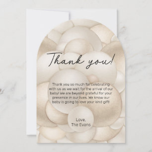 Carte de remerciements de Baby shower à ballon à a