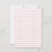 Carte de remerciements de Baby shower à cheval ros (Dos)