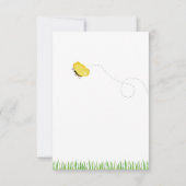 Carte de remerciements de Baby shower à cigogne bl (Dos)