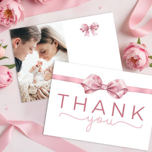 Carte de remerciements de Baby shower à coquette r